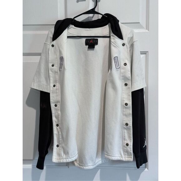 Nike Air Jordan Flight MVP Baseball "Sail" Stitched Hoodie Jersey Men's Small - Picture 5 of 14